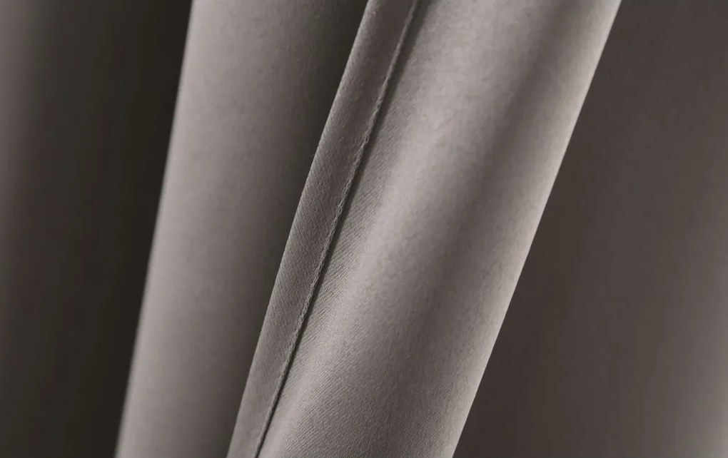 OXFORD szürkésbarna függöny 140x270 cm Felfüggesztés: Hullámos sínszalag