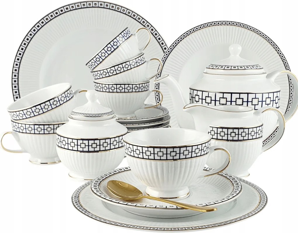 Patra porcelán ebéd tea 6 személyes/ 33 db|Bogucice
