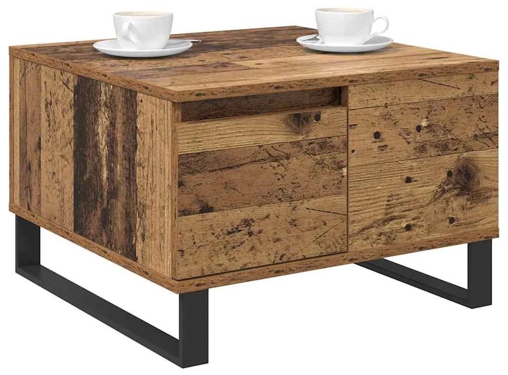 Dohányzóasztal fiókkal Régi fa 55 x 55 x 36.5 cm Faanyag