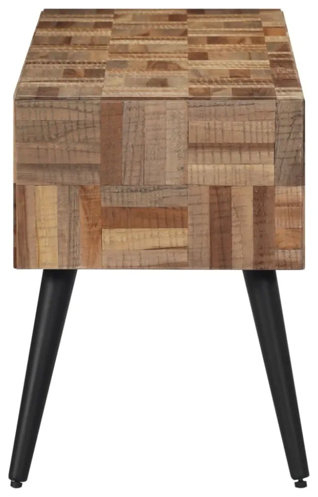 tömör újrahasznosított tíkfa pad 110 x 35 x 45 cm