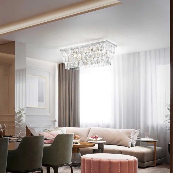 Ideal Lux - Mennyezeti lámpa MARTINEZ 8xE14/40W/230V