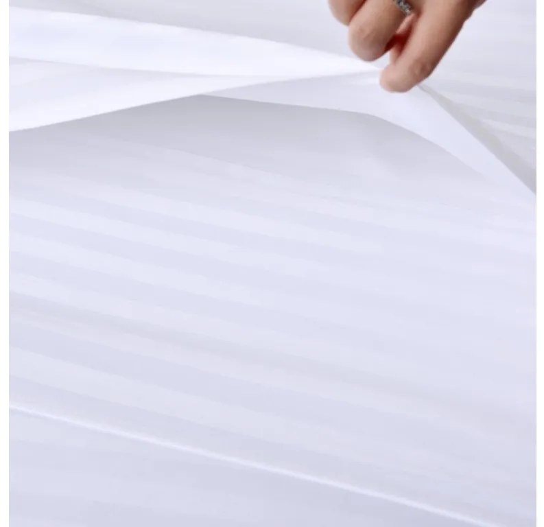 JASMINE mikroszálas szállodai ágyneműhuzat, fehér – 2 cm-es csíkos Ágyneműhuzat mérete: 70 x 90 cm | 140 x 200 cm