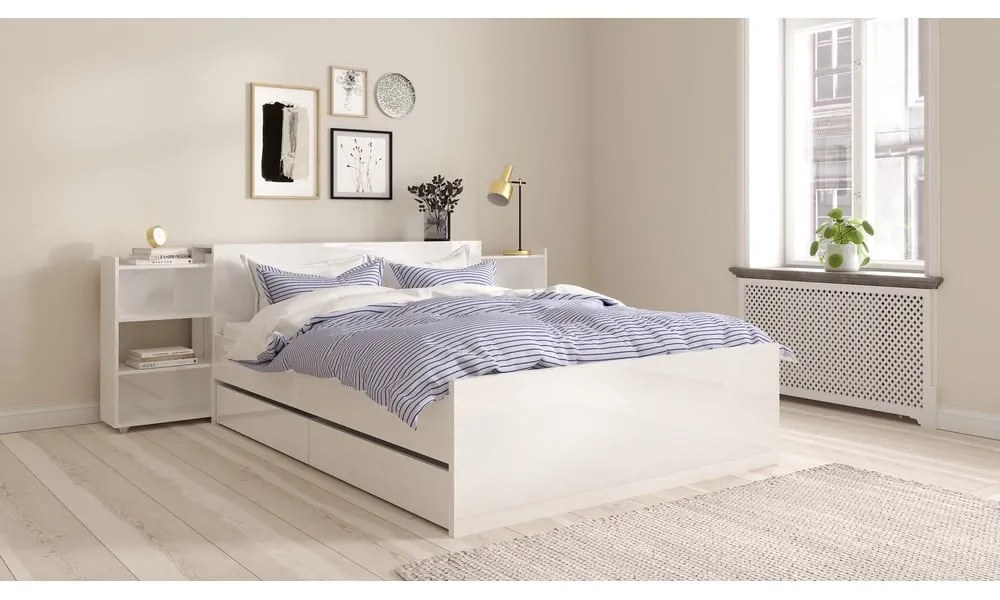 Fehér franciaágy 160x200 cm Naia – Tvilum