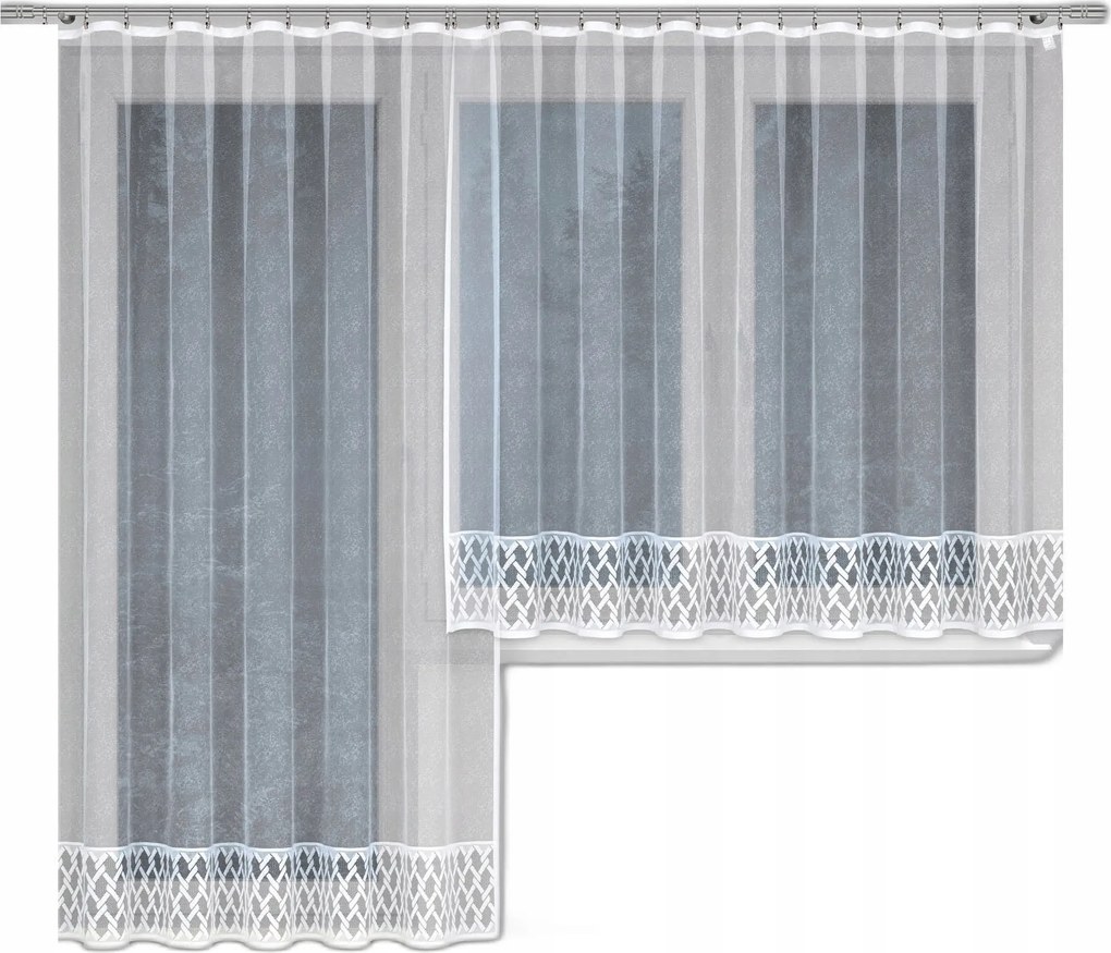 Mg Komplett függöny Erkély Ablak 25809 szalaggal 300x140 200x250cm