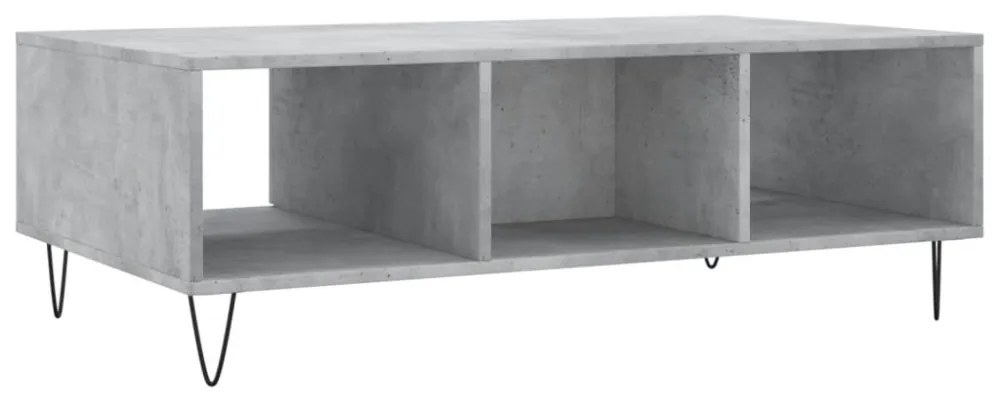 betonszürke szerelt fa dohányzóasztal 104 x 60 x 35 cm