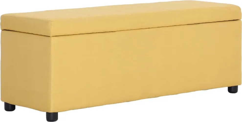 vidaXL sárga poliészter pad tárolórekesszel 116 cm