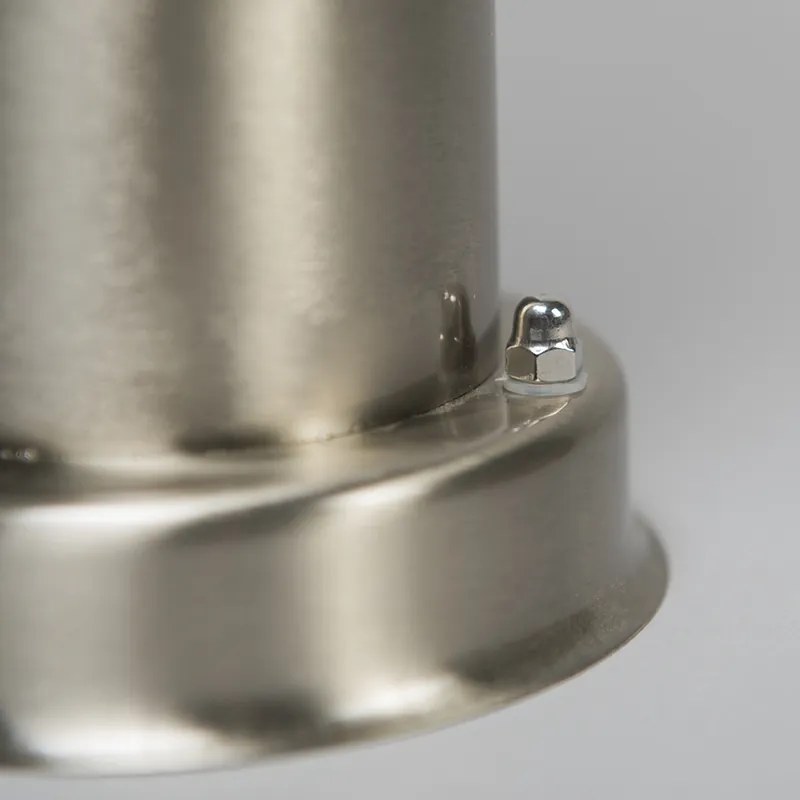 Kültéri lámpaoszlop acél 45 cm IP44 - Rox talp és kábelátvezetéssel