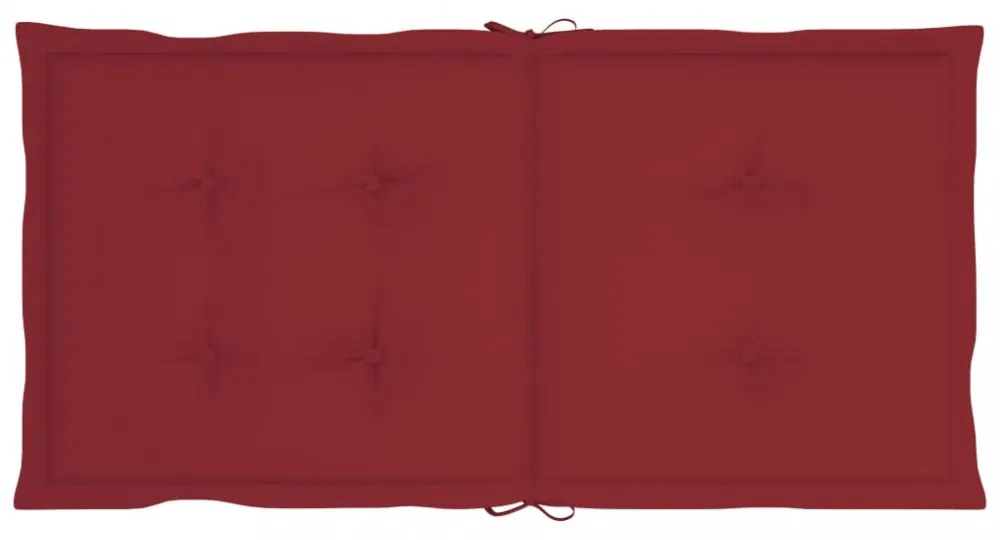 4 db bordó oxford szövet háttámlás székpárna 100x50x3 cm