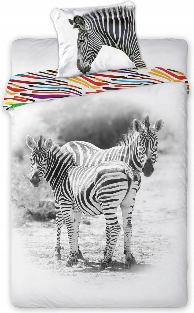 Ifjúsági ágyneműhuzat 160x200 wild zebra