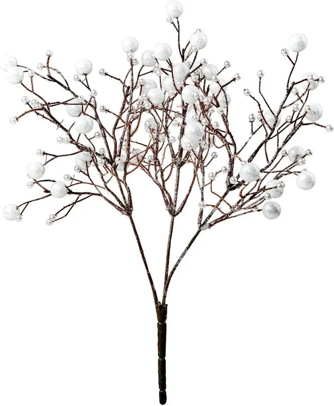 WINTERGREEN fehér bogyós ág 35 cm