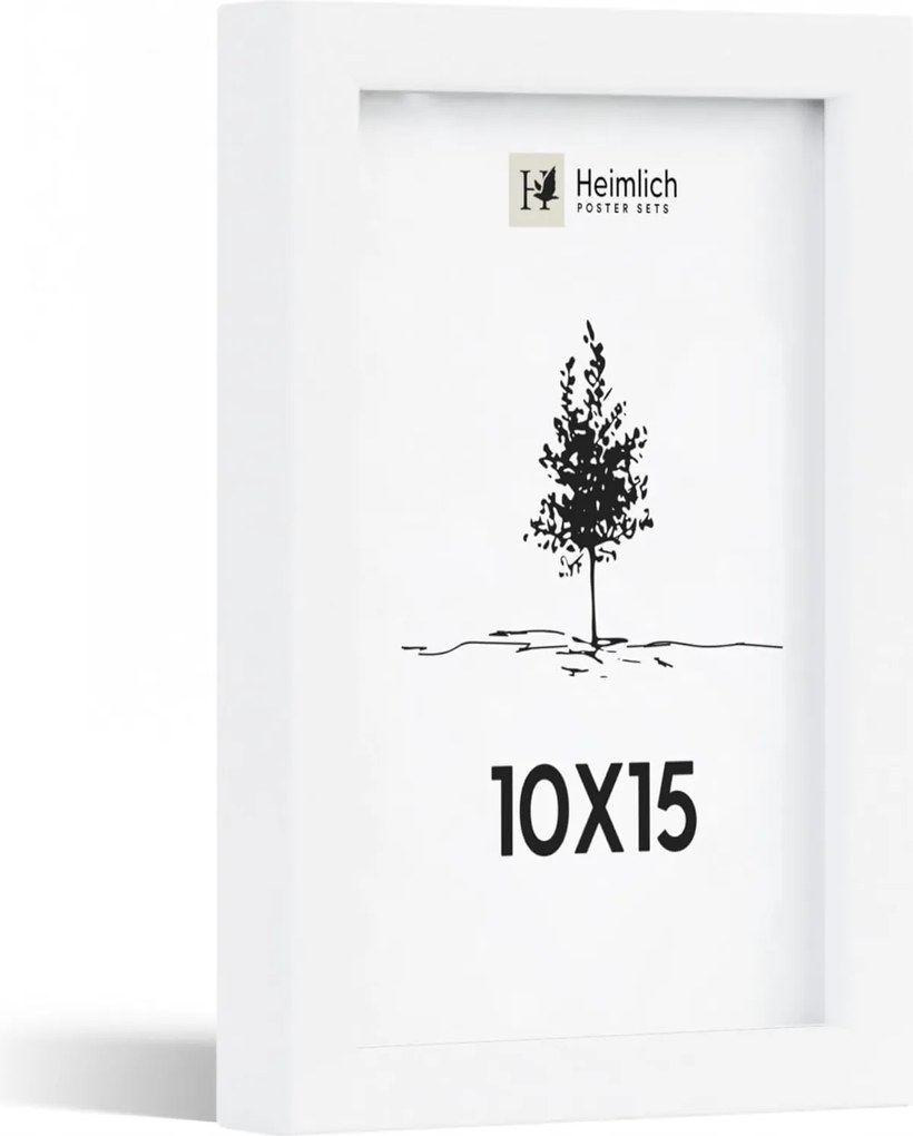 Fa képkeret vízszintesen függőlegesen lógó 10x15cm Fehér