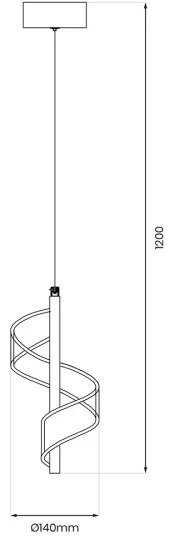 LED Csillár zsinóron LARGO LED/10W/230V arany