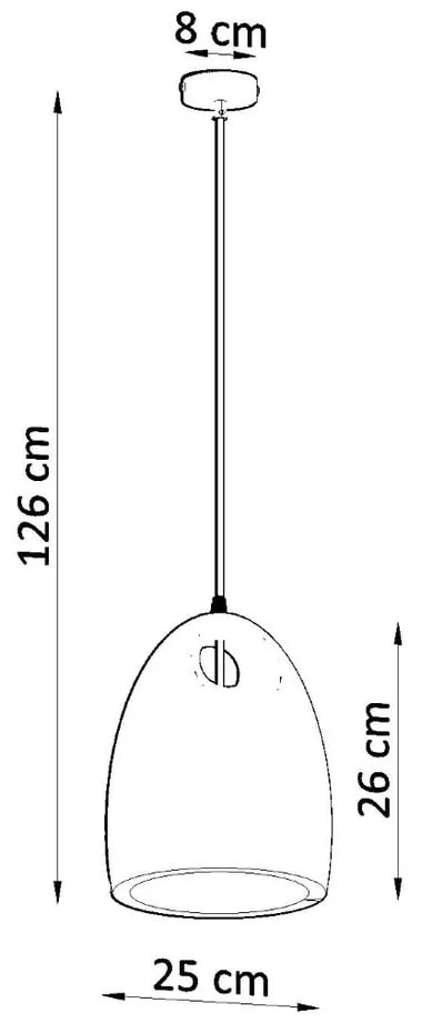 Fehér függőlámpa kerámia búrával ø 25 cm Sativa – Nice Lamps