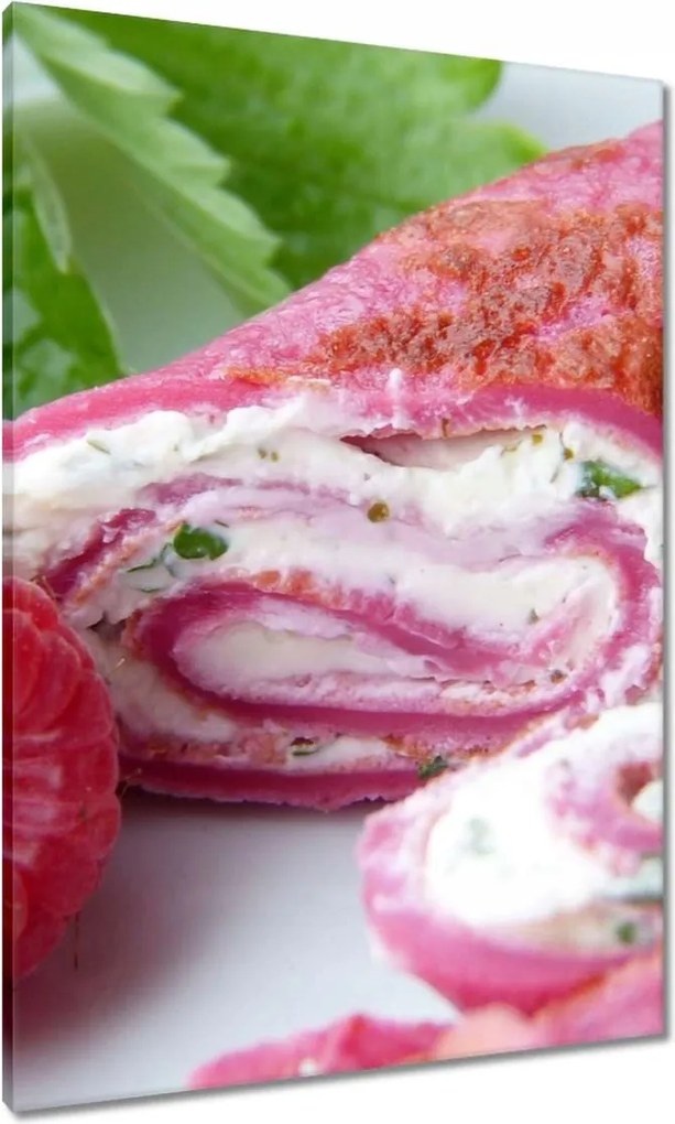 Vászonkép 70x100 Málnás sütemény desszerthez