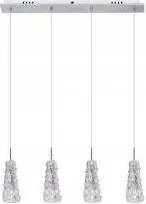 Átlátszó Viviera függőlámpa az asztal fölé