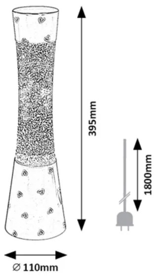 Rabalux 7027 - Lávalámpa MINKA 1xGY6,35/20W/230V rózsaszín