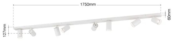 Orion - Spotlámpa SEAN 8xGU10/13W/230V fehér