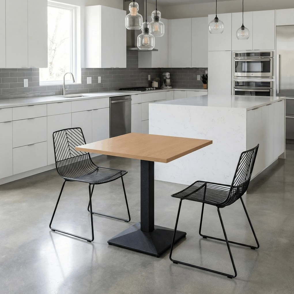 Bisztró asztal, tölgy sonoma/fekete, 70x70 cm, RINALDO TYP 1