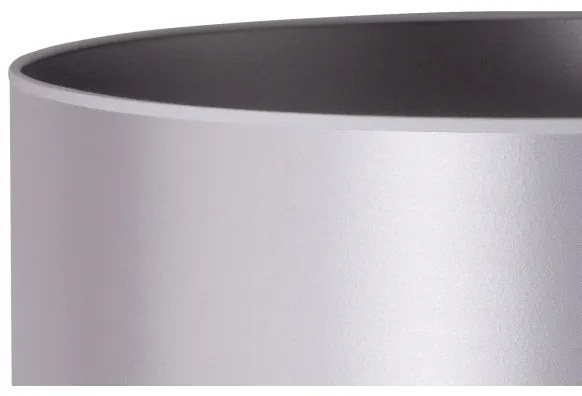 Duolla - Asztali lámpa CANNES 1xE14/15W/230V átm. 20 cm ezüst/fehér