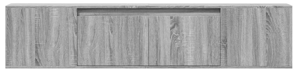 szürke sonoma színű fali TV-szekrény LED-del 180 x 31 x 39,5 cm
