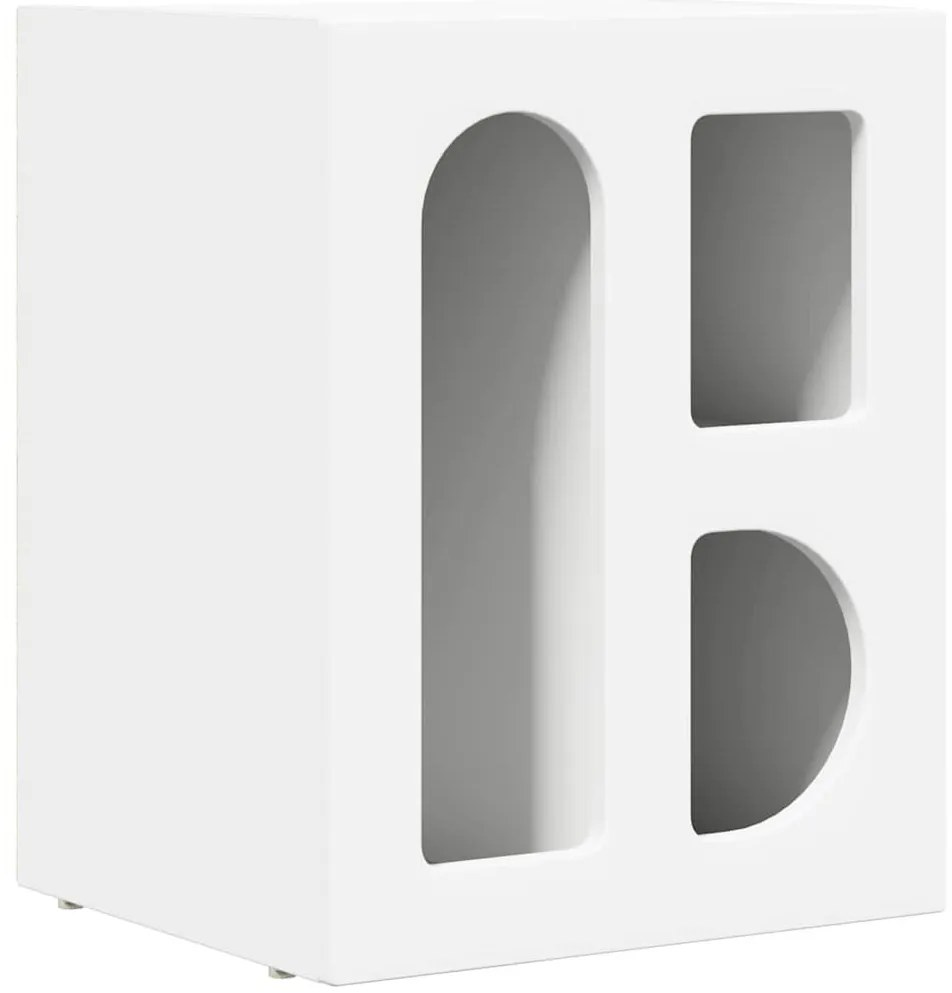 Éjjeli asztal 2 pcs Fehér 40 x 35 x 50 cm Faanyag