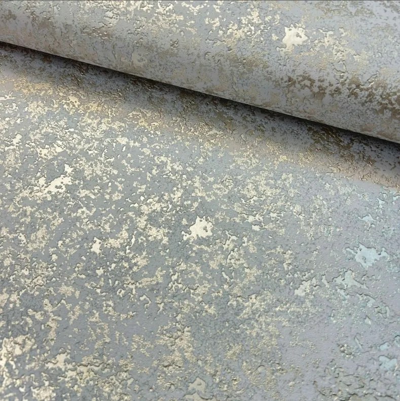 Tapéta Arany Szürke Beton Vakolat Tapéta Mosható Nappali Hálószoba