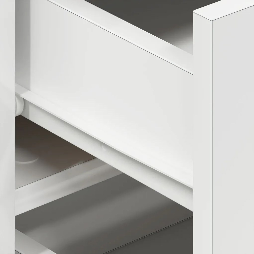 Fehér Oldalszekrény Fehér Fa 120 x 36 x 69 cm Tárolás