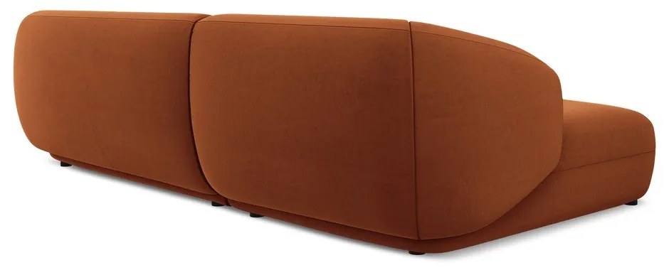 Narancssárga bársony sarokkanapé (bal oldali) Moana – Makamii