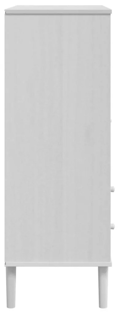 SENJA fehér rattan hatású magasszekrény 90 x 40 x 112 cm