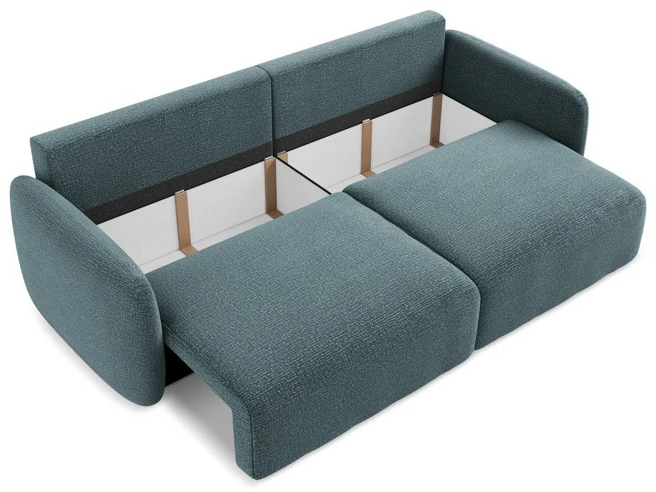 Türkiz kinyitható-tárolóhelyes kanapé 238 cm Kalena – Makamii