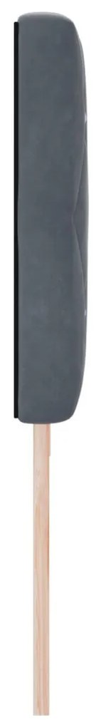 Fejtámla Kristálygombos, Steppelt, Sötétszürke, 200 cm, Bársony