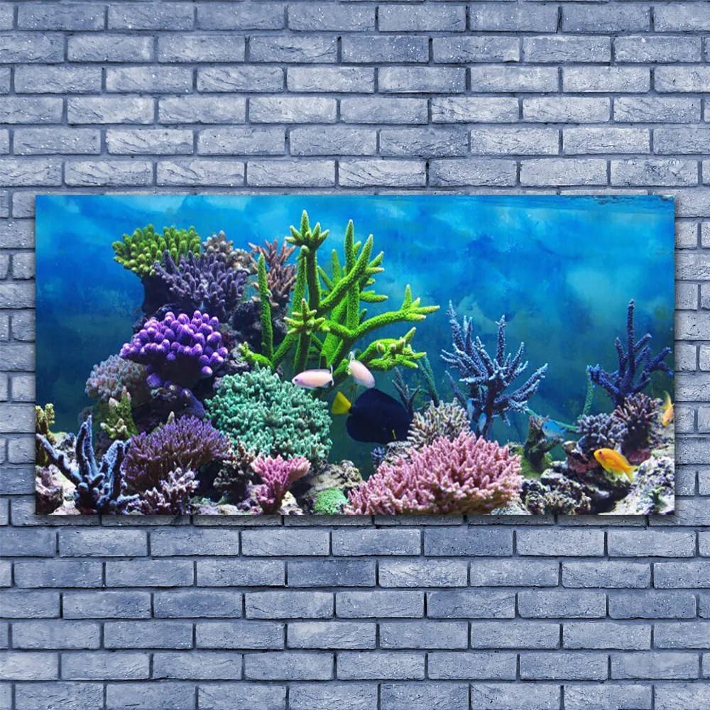 Üvegkép Akváriumi halak a víz alatt 120x60cm