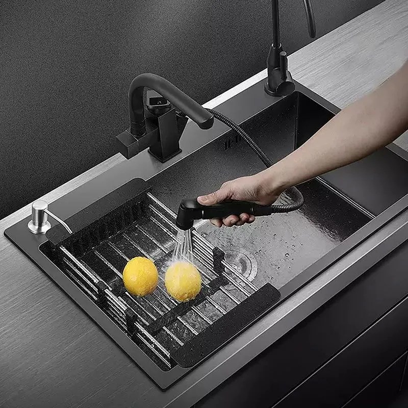 Teleszkópos Csöpögtető mosogatóhoz fekete