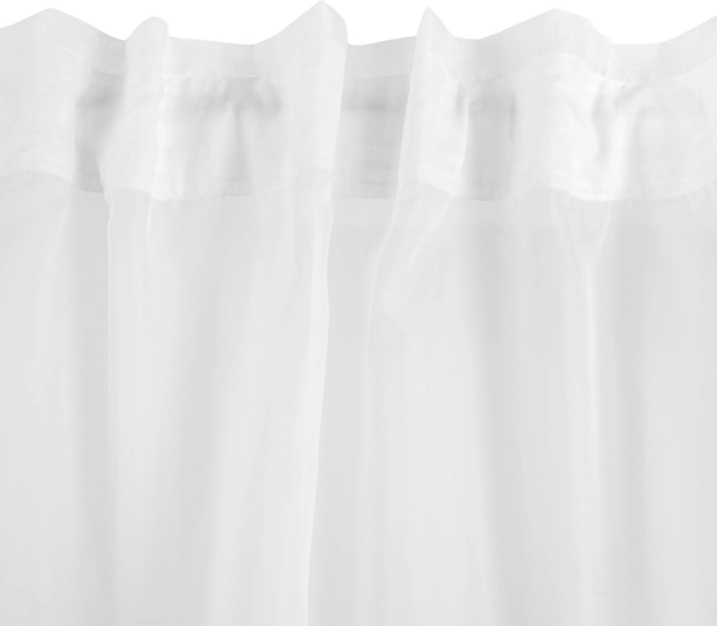 Fehér függöny szalaggal 300x160 Homla