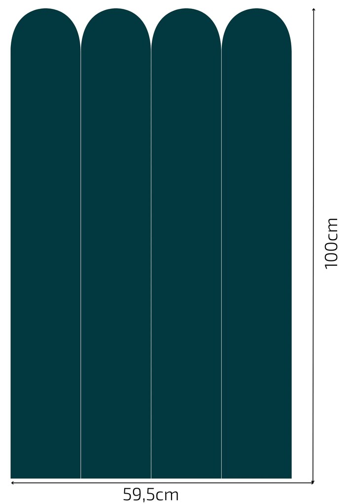 PIPPER. Textil öntapadó tapéta - Boltív -  Kék-zöld színű Méret: 100cm, Szín: Kombináció