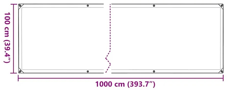 növénytakaró fülekkel 1x10 m polietilén
