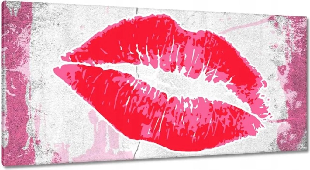 Vászonkép 115x55 Száj, mint málna Ajkak