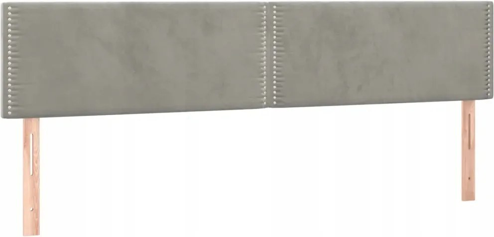 Ágytakaró 90 x 5 x 78/88 cm, világosszürke bársony 2 db