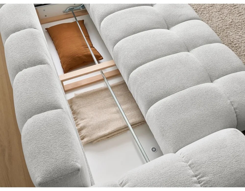 Világosszürke zsenília kanapé 278 cm Everest – Bobochic Paris