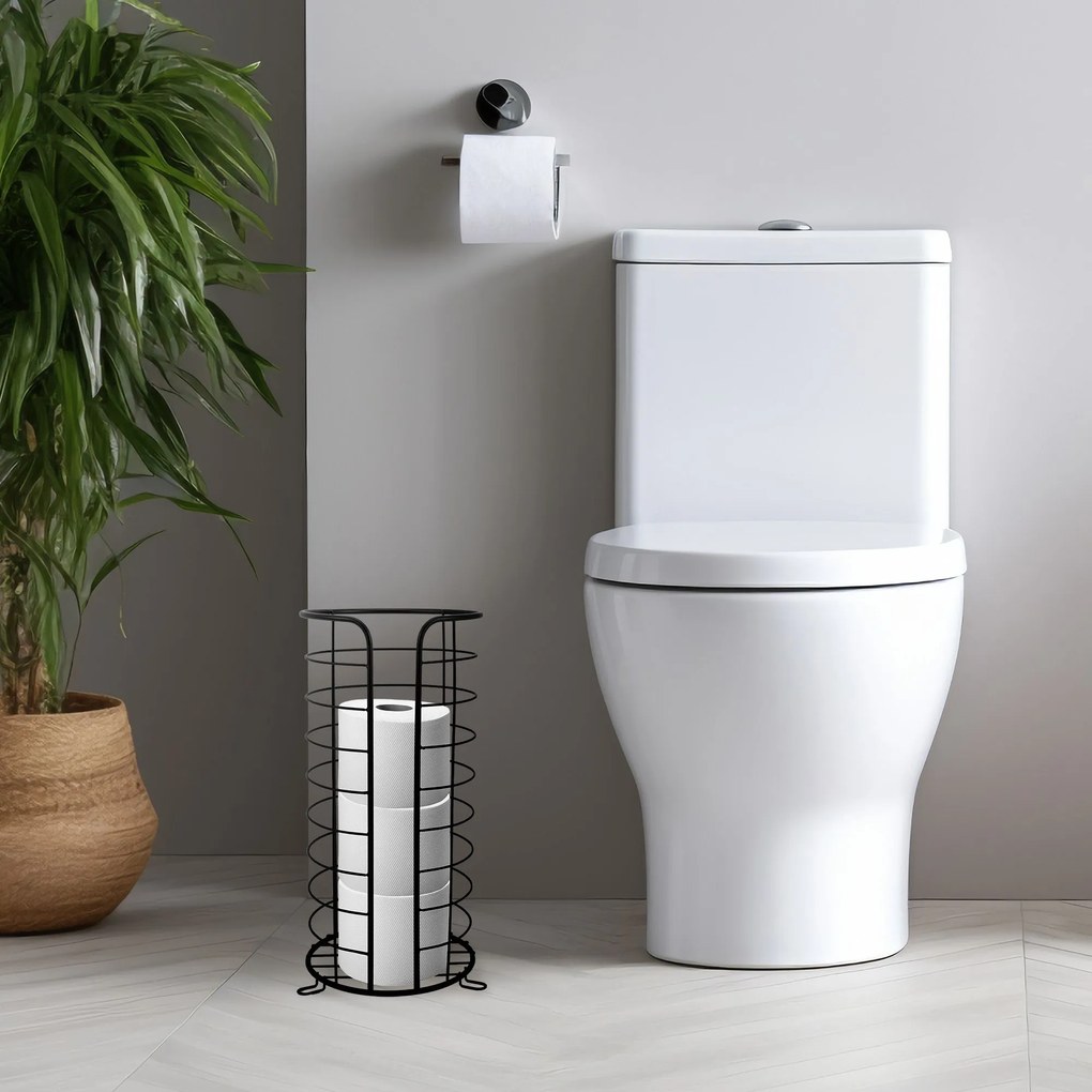 Álló WC papír tartó Black 322743A