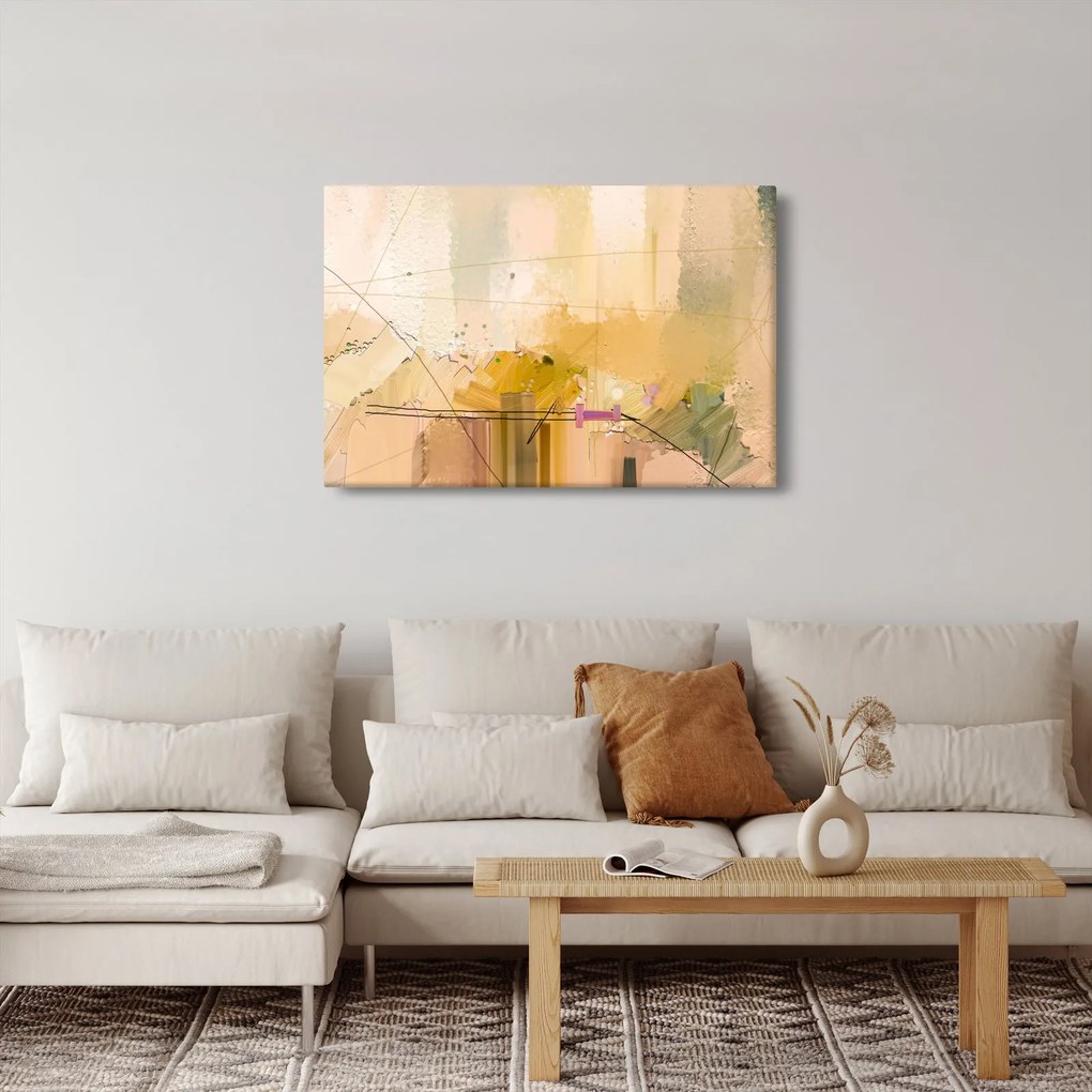 Kép - absztrakció, olajfestmény (90x60 cm)