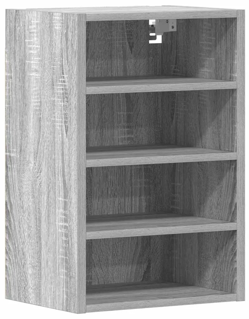 szürke sonoma színű szerelt fa függőszekrény 40x29,5x60 cm