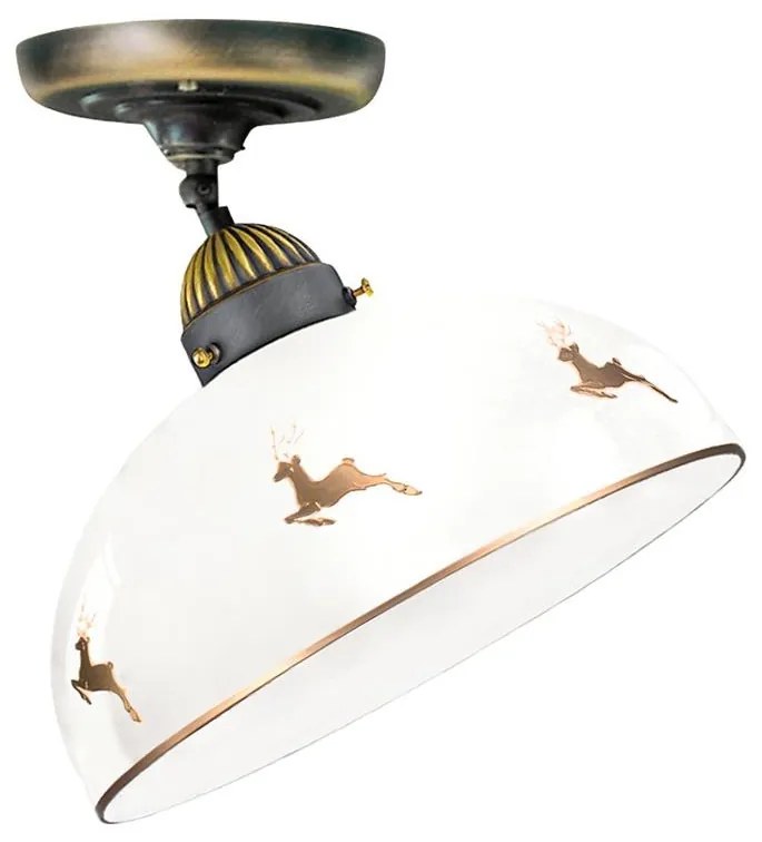 Kolarz 731.10.151- Felületre szerelhető csillár NONNA 1xE27/75W/230V, átmérő 30 cm, agancs rózsaarany