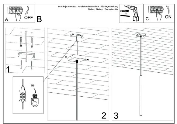 Brilagi - LED Csillár zsinóron DRIFA 1xG9/4W/230V fehér