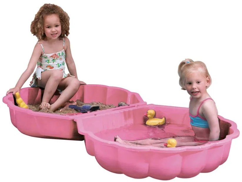 Homokozó medence Ibiza fedéllel 102 cm rózsaszín