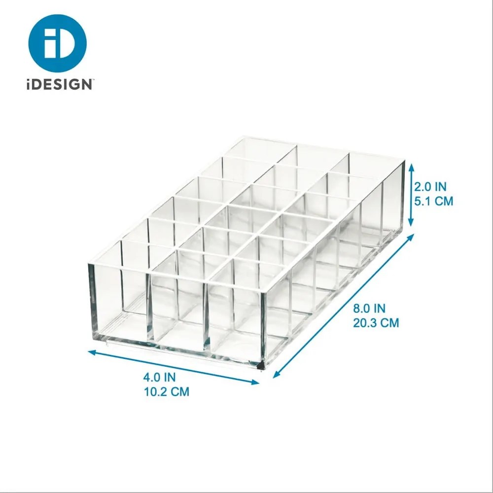 Újrahasznosított műanyag fürdőszobai rendszerező kozmetikumokhoz Lip Station – iDesign