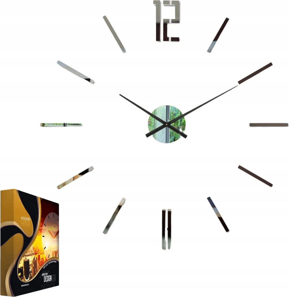 Modern stílusú falióra Akril Carlo Mirror Kerek Kvarc