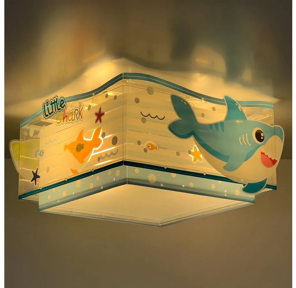 Dalber 63476 - Gyermek mennyezeti lámpa BABY SHARK 2xE27/60W/230V