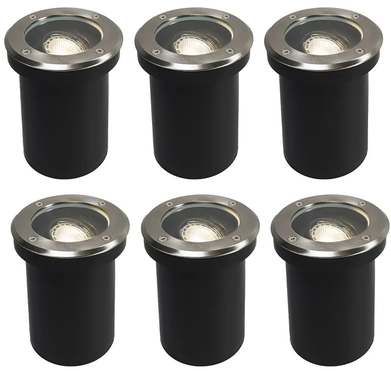 6 db-os készlet okos kültéri talajszpot állítható, WiFi-vel GU10 - Delux