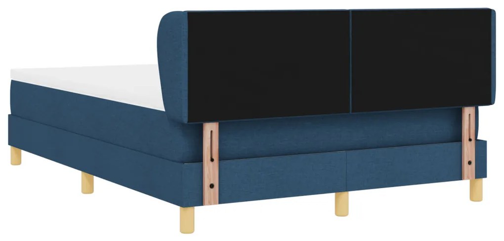 vidaXL Boxspring Ágy Mattal - Kék, 160x200 cm, Szövet